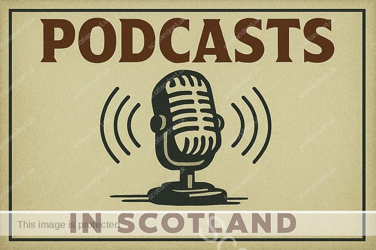 Podcasts in Scotland graphic
